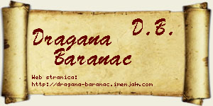 Dragana Baranac vizit kartica